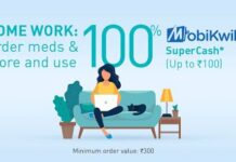 Netmeds Offer- Use 100% Mobikwik Supercash Upto ₹100
