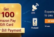 Free ₹100 Amazon Gift Card On Bill Payment Through ICICI Bank