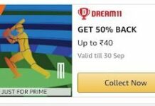 Dream11 Add Money Offer- Get 100% Cash Bonus Upto ₹100