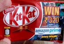 Kitkat Amazon Prime Offer- Win 3 Months Amazon Prime Membership