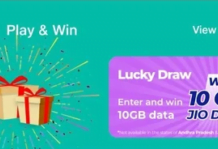 MyJio Lucky Draw Offer- Play and Win Free 10GB Data