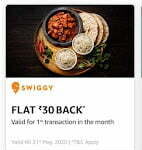 Amazon Swiggy Offer- Get 50% Cashback Upto ₹125