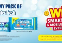 Win Smartphone & Free ₹100 Recharge With Center Fresh Pack