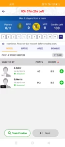 Play Fantasy Cricket On Choic11