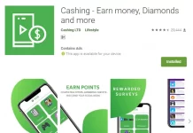 Cashing App: Earn Paypal Money, PUBG UC, FreeFire Diamonds Daily