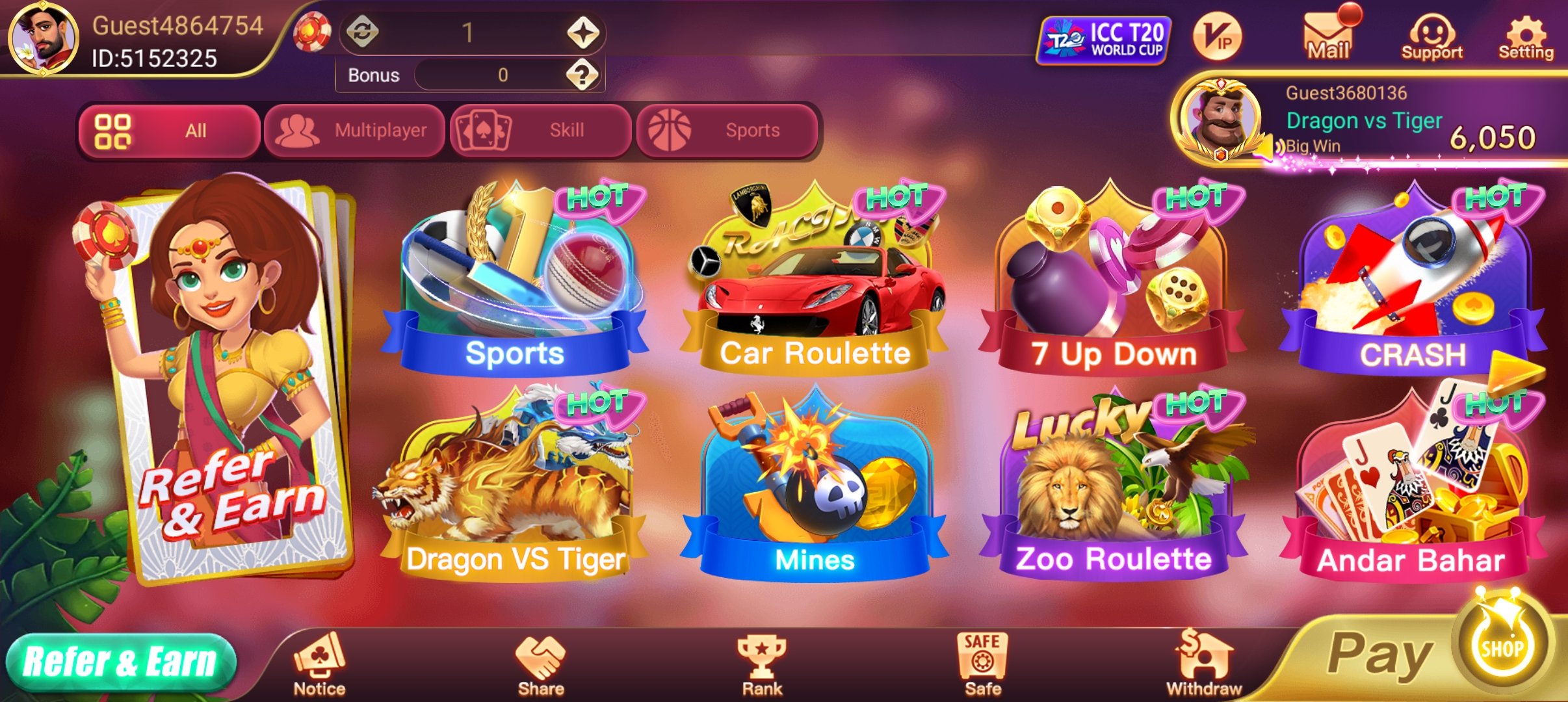 Games Available On Rummy Most
