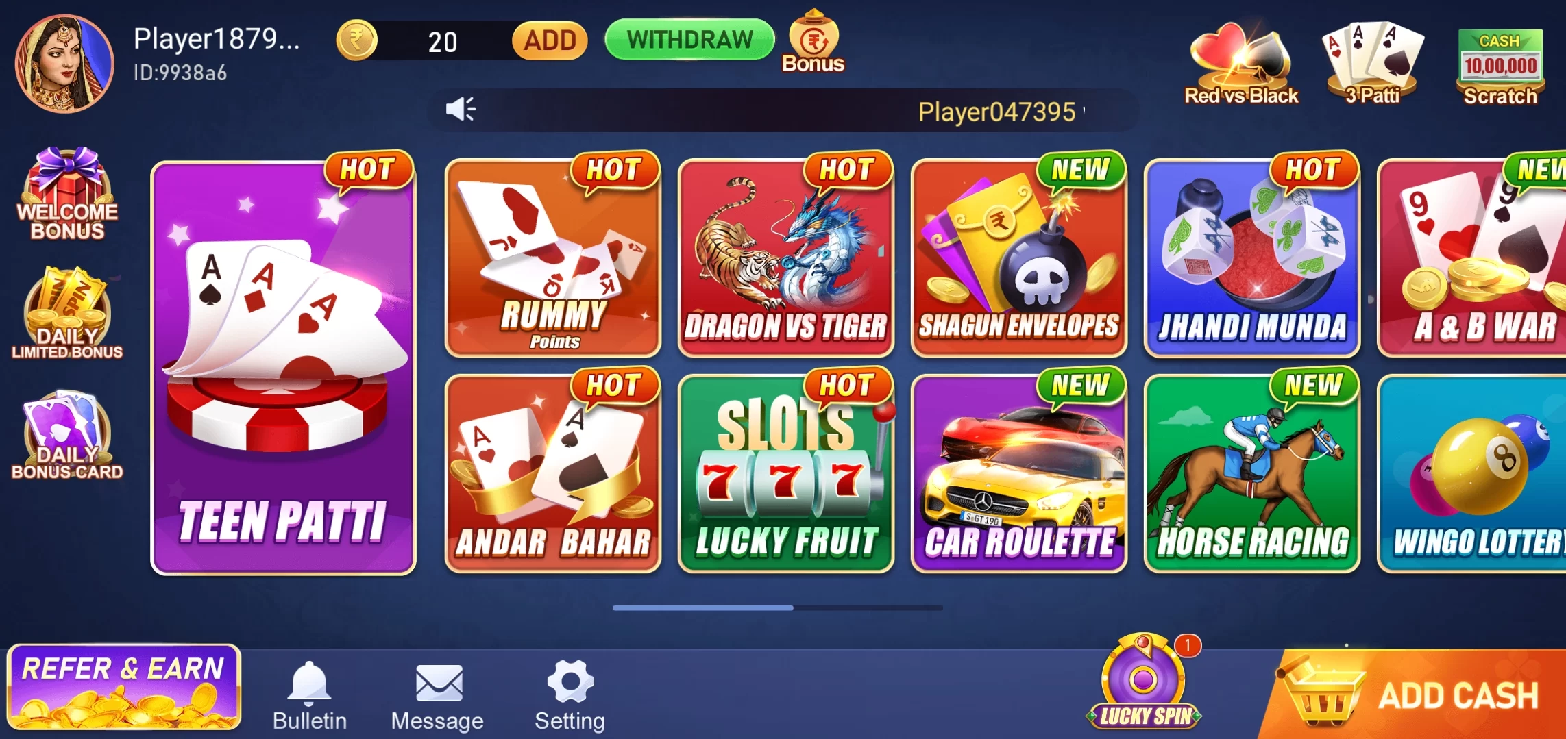 Games Available On Rummy Wala