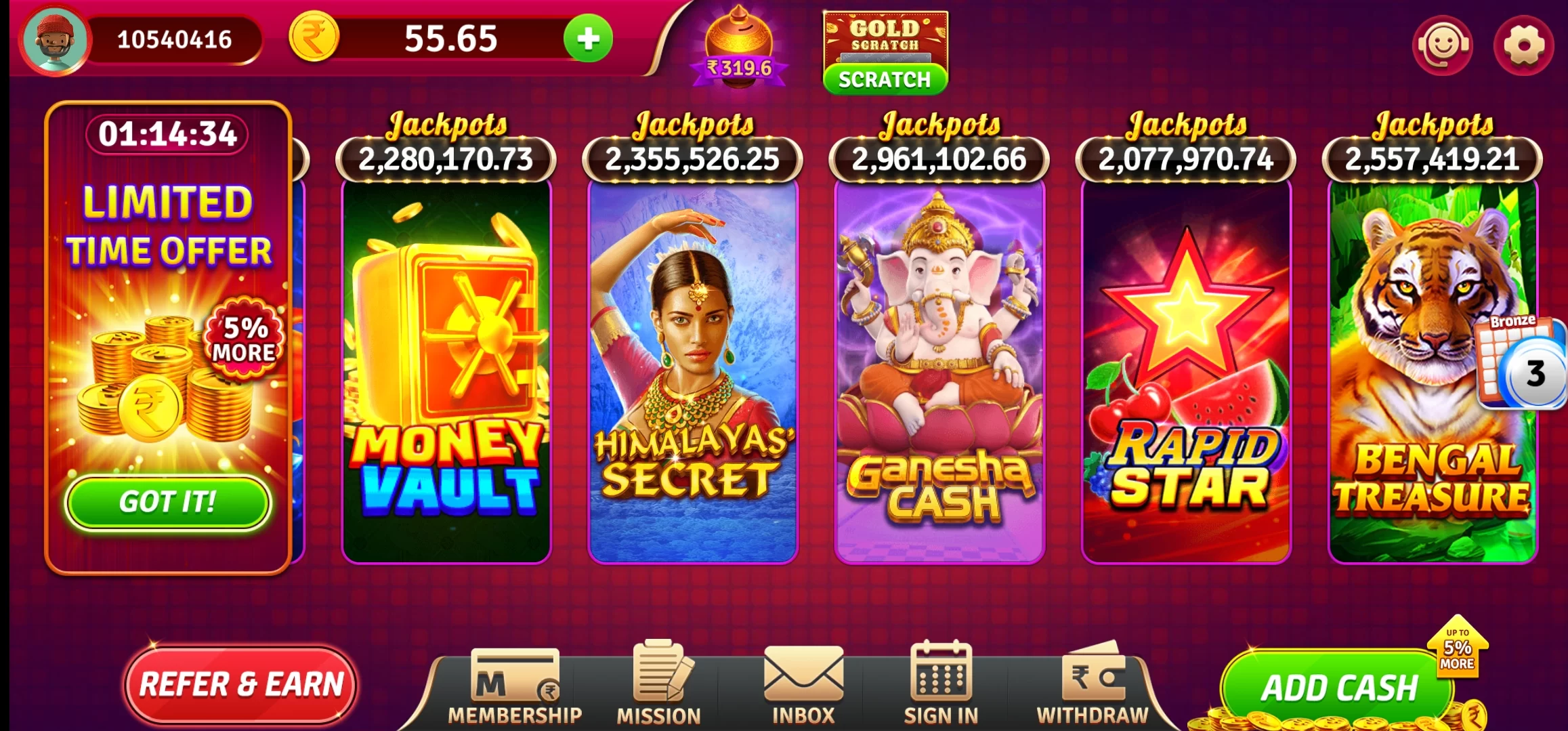 Games Available On Super Slots