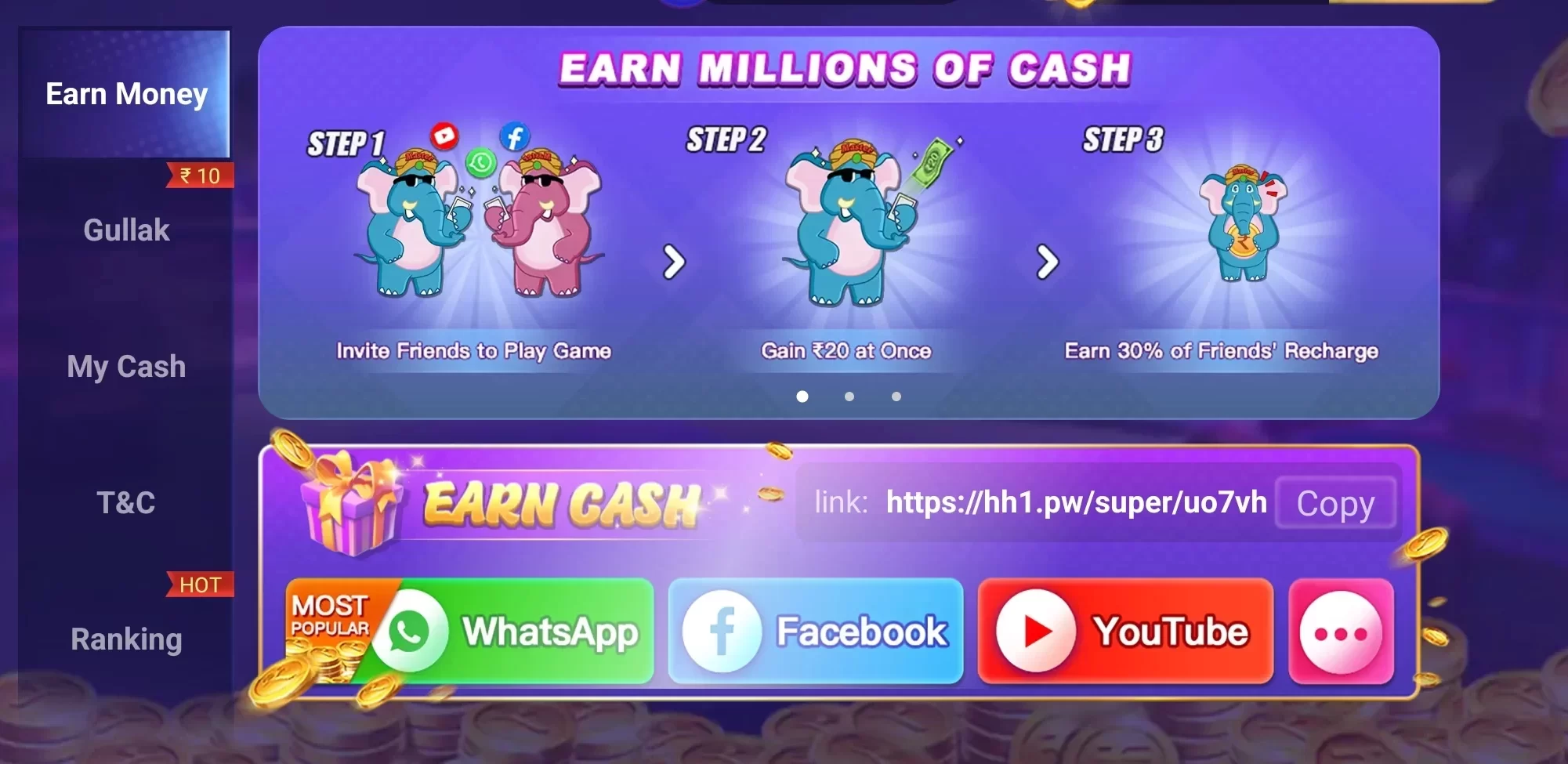 Refer & Earn Money From Super Slots