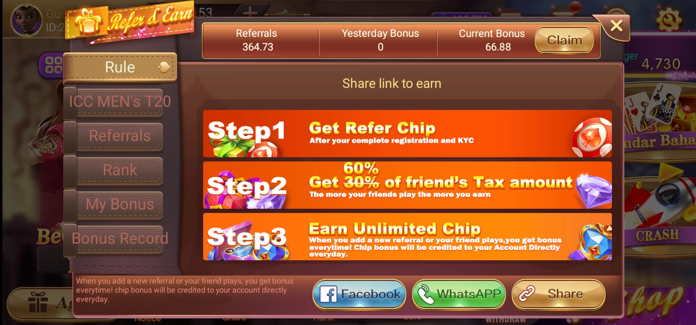 Referral Program Of Teen Patti Joy