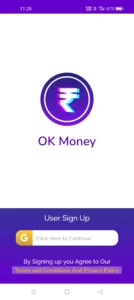 Sign Up On OK Money