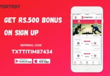 Sportasy Referral Code 2024: Get ₹500 Bonus On Sign Up