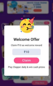 Clapper App Refer & Earn Free Paytm Cash